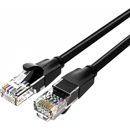 Патч-корд 1.5м, UTP cat 6 RJ-45 flat black Vention (IBJBG)