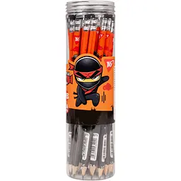 Олівець чорнографітний Yes Ninja трикутний з гумкою 36 шт. (280671) - мініатюра 2