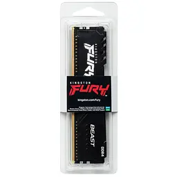 Оперативна пам'ять Kingston Fury Beast Black DDR4, 8GB/3200 (KF432C16BB/8) - мініатюра 5