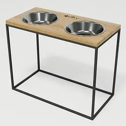Hollky Base XL40 — миски на підставці для великих собак (2 × 1,8 л, висота 40 см) - мініатюра 2
