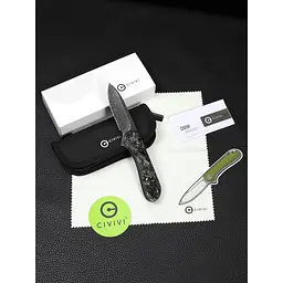 Ніж складаний кишеньковий Civivi Elementum, (7.5 см) Damascus / Carbon Fiber сірий - мініатюра 17