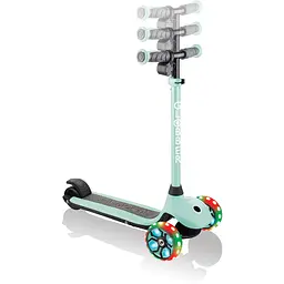 Електросамокат Globber E-Motion 4 колеса з підсвіткою, 50 кг, 3 колеса, пастельно-м'ятний - мініатюра 5