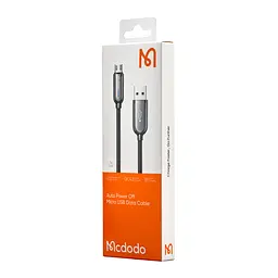 Кабель Mcdodo Smart Series Auto Power Off Micro USB Cable 1 м CA-6200 Чорний - мініатюра 2