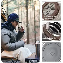 Термос Naturehike CNK230CF012 титановий 600 мл з чохлом - мініатюра 5