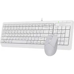 Комплект (Клавіатура та миша) A4Tech F1512 Fstyler USB White (F1512 (White)) - мініатюра 3