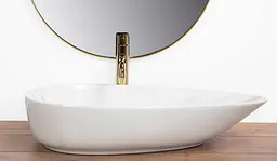 Умивальник Rea Greta 65 Bianco Shiny накладний мармур REA-U6501, Мармур - мініатюра 7