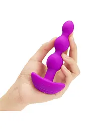 Анальна пробка з вібрацією B-Vibe Triplet 13.8 см (рожевий) - мініатюра 5