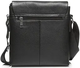 Чоловіча сумка планшет через плече 23х26х6, шкіряна барсетка Tiding Bag SK A75-181 чорна 230 мм - мініатюра 4