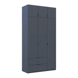 Розпашна Шафа для одягу Doros Лукас Графіт 3ДСП 120х50х240 (80737797) - мініатюра 8