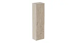 Пенал Анжело Ferrum-decor на 3 полиці з дверима та 4 ящиками 1900x500x380 ДСП Дуб Сан-Марино 16 мм (FRD-104966)