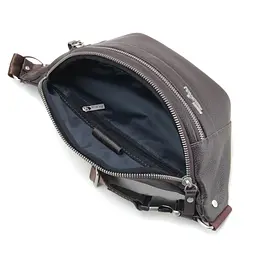 Сумка-бананка поясна шкіряна Tom Stone 1221 Br коричнева - мініатюра 6