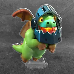 Акрилова колекційна фігурка Clash of Clans, Clash Royale Персонаж Полум'яний дракон 15 см