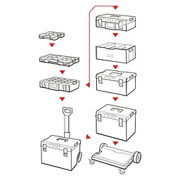Органайзер Qbrick SYSTEM ONE ORGANIZER XL 2.0 RED ULTRA HD CUSTOM 585x385x131 мм 5901238256212 - мініатюра 2