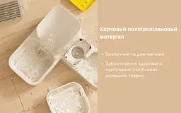 Автоматична годівниця для котів з поїлкою AMEIFU, кутова годівниця з нержавіючою мискою, Білий - мініатюра 7