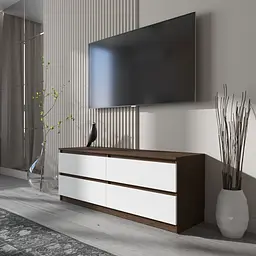 Тумба під телевізор Vays R-6, 4 шухляди без ручок, ЛДСП, 140×40×53 см - мініатюра 9