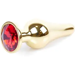 Анальна пробка Boss Of Toys Boss Series - Jewellery Gold Butt Plug Red, BS6400064, Золотий / Червоний