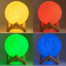 Нічник UFT RGB Moon light 3D Луна на підставці 11 см 5 режимів світла - мініатюра 8