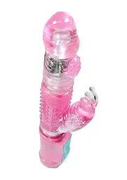 Вібратор-кролик Boss Series Rabbit Massager 24.5 см рожевий - мініатюра 4