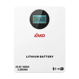 Акумуляторна батарея літій-залізо-фосфатна LiFePO4 100А*год 25.6В 2560Вт*год Sako Li-Sun series SK-25.6V100Ah настінний / підлоговий монтаж (42-00243) - мініатюра 2