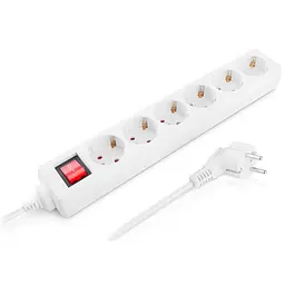 Фільтр живлення REAL-EL RS-6 Protect M 1.8м Білий (EL122300031) - мініатюра 8