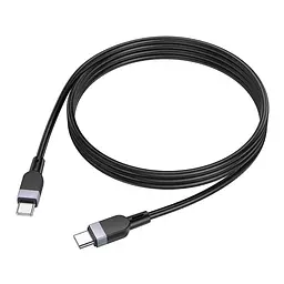 Кабель синхронізації Hoco X109 Silicone 60W/3A Type-C to Type-C 1m Black (35920_3605824)