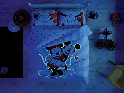 Комплект постільної білизни TAC Disney M&M Love Day+світиться у темряві Євро Різнобарвний 000230162 - мініатюра 2