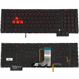 Клавіатура для ноутбука HP (Omen: 17-an series ) rus чорний без фрейма підсвічування клавіш
