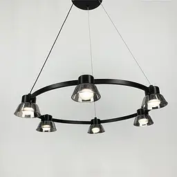 Кільцева люстра HILDFRID на 6 плафонів Line.F MJ 179-600 BK - мініатюра 5