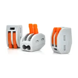 З'єднувач кабелю 2-pin аналог WAGO K222-412, 50штпак Voltronic (WAGO222-412/50)