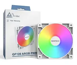 Вентилятор для корпуса 120MM GF120 V2 ARGB PWM 3I1(W) MONTECH - мініатюра 5