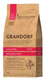 Сухий корм Grandorf Dog Medium & Maxi Lamb & Turkey ягня та індичка для середніх та крупних порід 1 кг