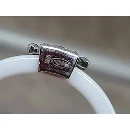 Срібне кільце Aurora з керамікою і фіанітами. С1149Б 16,5 - мініатюра 5