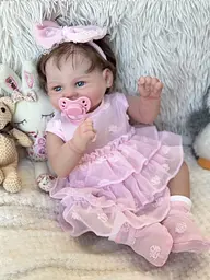 Колекційна силіконова лялька реборн новонароджена дівчинка римма Reborn Dolls det0018883 - мініатюра 5