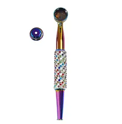 Люлька для куріння N37 Classic Rasta pipe Rhinestones 115 мм (YD096) - мініатюра 2