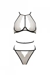 Комплект білизни Passion CHIKA SET, L/XL, cream (топ, трусики) - мініатюра 3