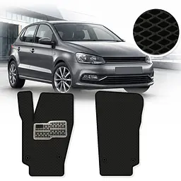 Килимки в салон передні EVA для Volkswagen Polo V 2009-2017 з підп'ятником 2 шт