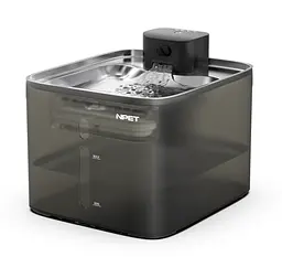 Фонтан для кота NPET WF020-WM 4 л з вбудованим акумулятором та датчиком руху, Чорний