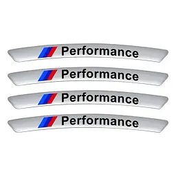 Емблема обода колеса Performance 4 шт Алюміній наклейка на диски на скотчі