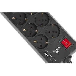 Мережевий фільтр живлення REAL-EL RS-PROTECT 805 3m, black (EL122300043) - мініатюра 7