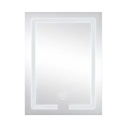 Дзеркало Lidz Kubis 600x800 з LED-підсвічуванням Touch, з антизапотіванням, з диммером яскравості LD78LF9376080 - мініатюра 4