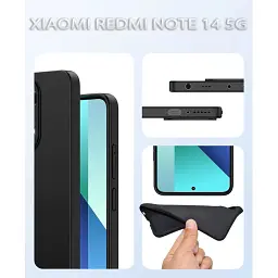 Силіконовий чохол BeCover для Xiaomi Redmi Note 14 5G Black (712757) - мініатюра 2