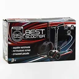 Самокат Maxi Best Scooter 64х18х36 см Чорно-рожевий 000231633 - мініатюра 6