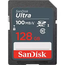 Карта пам'яті Sandisk SDHC (UHS-1) Ultra 128Gb class 10 (100Mb/s) (SDSDUNR-128G-GN3IN)