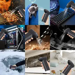 Міні турбовентилятор 5000 мА·год, від USB, ZY7400-SE / PRO / Акумуляторна повітродувка / Портативний турбофен - мініатюра 8