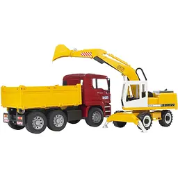 Ігровий набір Bruder Вантажівка МАN і екскаватор Liebherr 1:16 (02751) - мініатюра 2