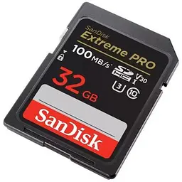 Карта пам'яті SanDisk 32GB SD class 10 UHS-I U3 V30 Extreme PRO (SDSDXXO-032G-GN4IN) - мініатюра 2