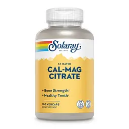 Кальцій та магній цитрат, Solaray Cal-Mag Citrate - 180 veg caps