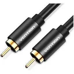 Кабель мультимедійний 1xRCA M to 1xRCA M 1.5m digital black Vention (VAB-R09-B150)