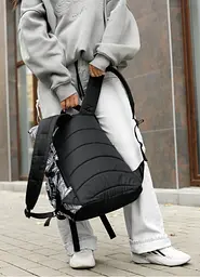 Жіночий рюкзак Sambag RollTop KZN чорний PALM 24300720 - мініатюра 8
