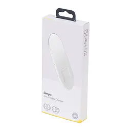Беспроводное зарядное устройство Baseus Simple 18W 2 in 1 Белый (WXJK-02) - мініатюра 3